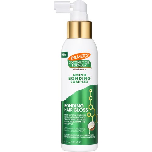 Palmer's Amino Bonding Complex Hair Gloss, Hair Shine Spray with Coconut Oil & Vitamin E, Hydrating, Heat Protectant, Anti Frizz, Adds Shine & Protects Hair Growth, All Hair Types, 4 fl. oz