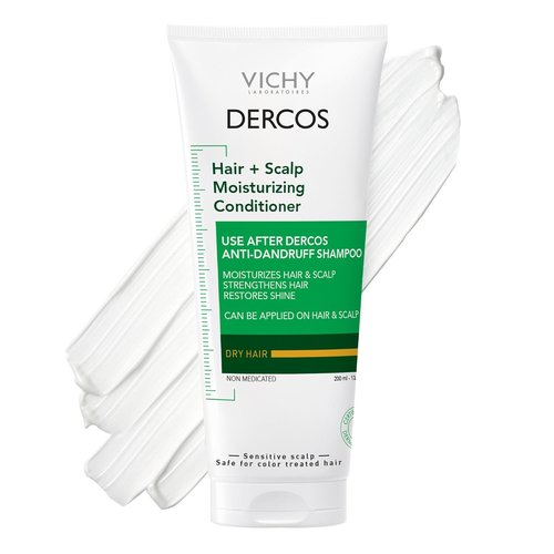 Dercos Hair & Scalp Moisturizing Conditioner - Strengthens & Hydrates with Glycerin, Niacinamide + Hyaluronic Acid | 6.7 Fl Oz