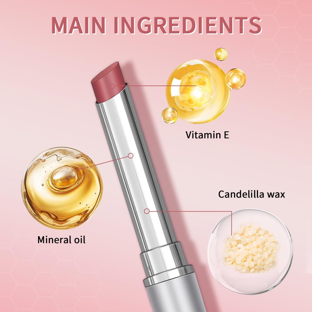 2PCS Honey Lipstick | Tinted Lip Balm for All Skin Tones - Hydrating & Nourishing Moisture (Pink)