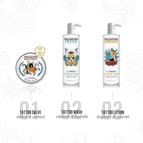 Billy Jealousy Make Your Mark Tattoo Wash - Hydrating Aftercare with Cucumber & Rosemary Extracts