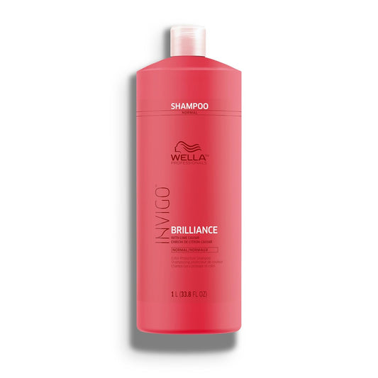 Wella Professionals Invigo Brilliance Shampoo - Intense Color Protection for Fine/Normal Hair | 33.8 Fl Oz