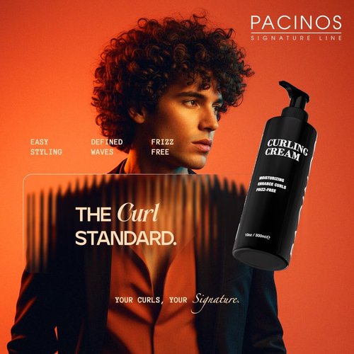 Pacinos Curling Cream - All-Day Moisturizing Cream for Curly Hair | Gentle Formula
