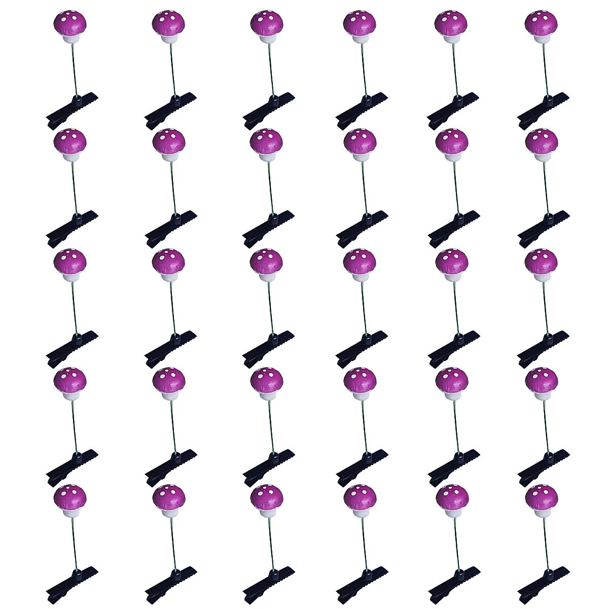 YO-yiHHG 30PCS Cute Mushroom Sprout Hair Clips for Women Girls, Creative Headwear Hair Accessories (Mushrooms Purple)