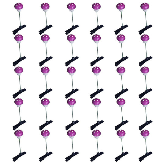 YO-yiHHG 30PCS Cute Mushroom Sprout Hair Clips for Women Girls, Creative Headwear Hair Accessories (Mushrooms Purple)