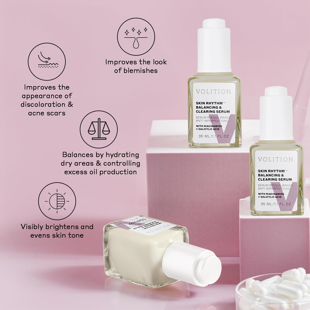 Volition Beauty Skin Rhythm Serum - Balancing Niacinamide & Salicylic Acid | Acne Treatment for Even Skin Tone & Dark Spot Reduction
