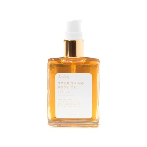 Bonblissity Nourishing Body Oil - Citrus Scented Hydrating Moisturizer, 2oz Travel Size for Dry Skin