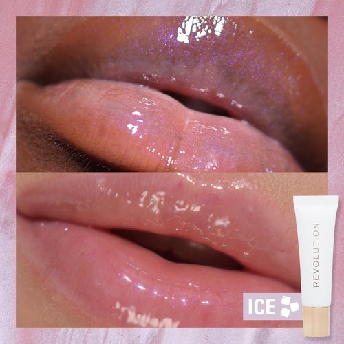 Revolution Juicy Peptide Lip Balm - Hydrating Tint with Peptides, Squalane & Vitamin E | Clear Ice, 0.27 fl oz