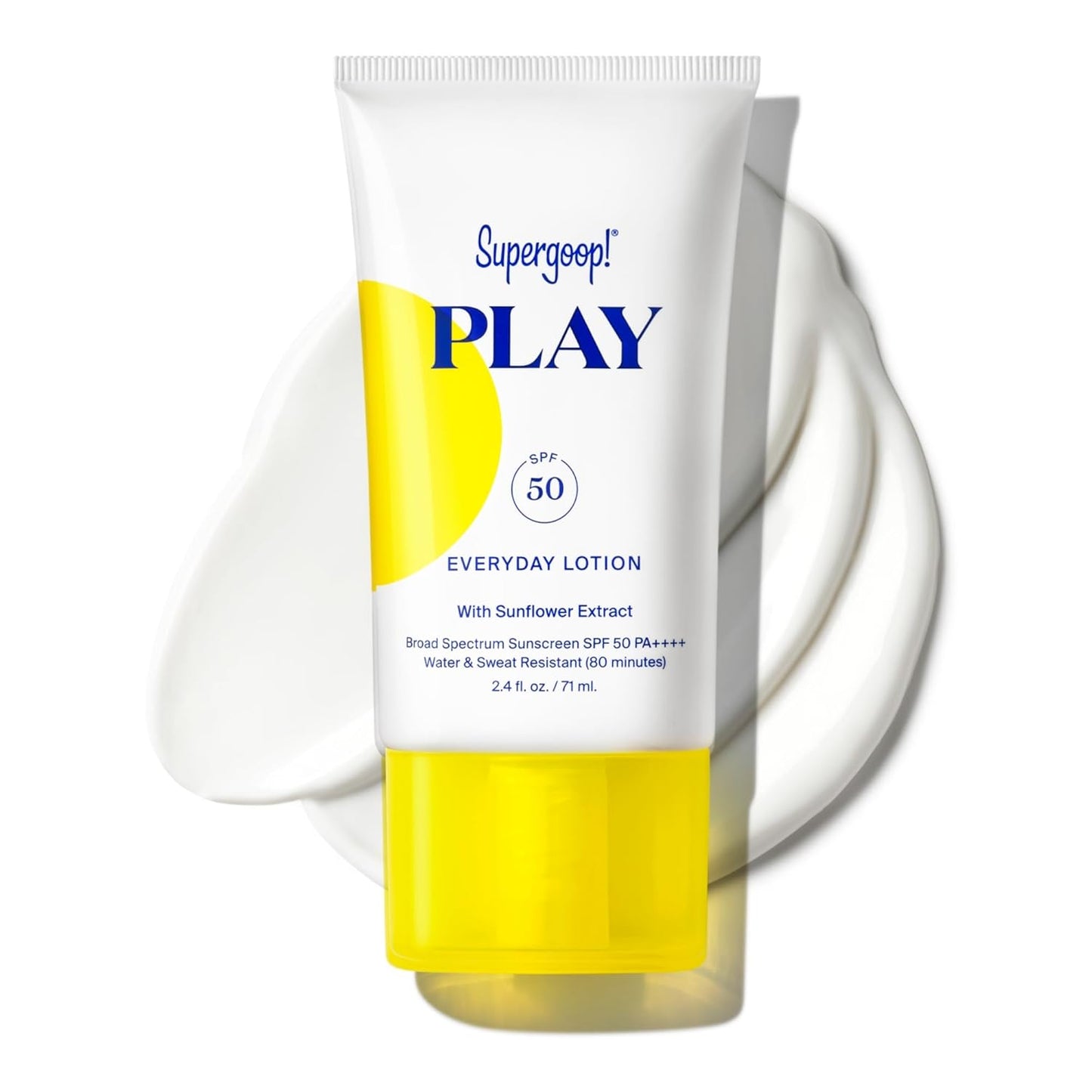 Supergoop! PLAY Everyday Lotion SPF 50 - Broad Spectrum Sunscreen for Body & Face - Fast Absorbing & Water Resistant - 2.4 fl oz