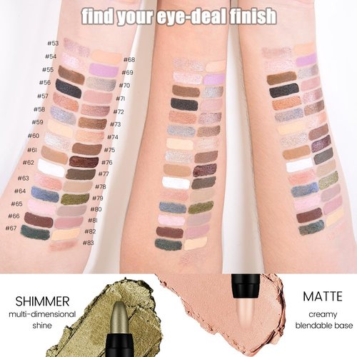 Kaely Cream Eye Shadow Sticks - Nude Pink Matte Eyeliner & Eyeshadow Palette for Older Women | Waterproof Pigmented Brightener