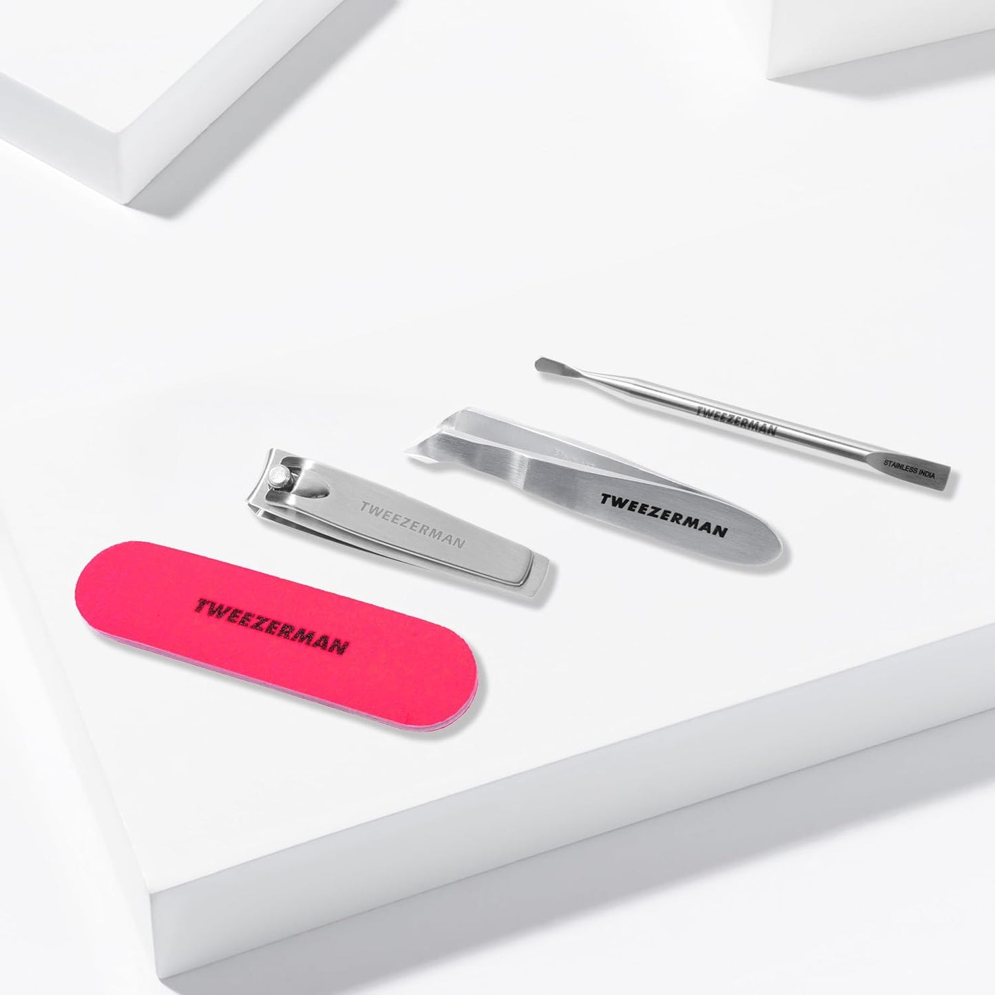 Tweezerman Mini Neon Nail Rescue Kit - Essential Tools for Perfect Nails | Compact & Stylish