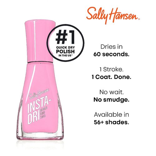 Sally Hansen Insta-Dri Nail Polish - Quick Dry, Long-Lasting Shine | Opaque Glossy Finish | 433 Hurry Plum