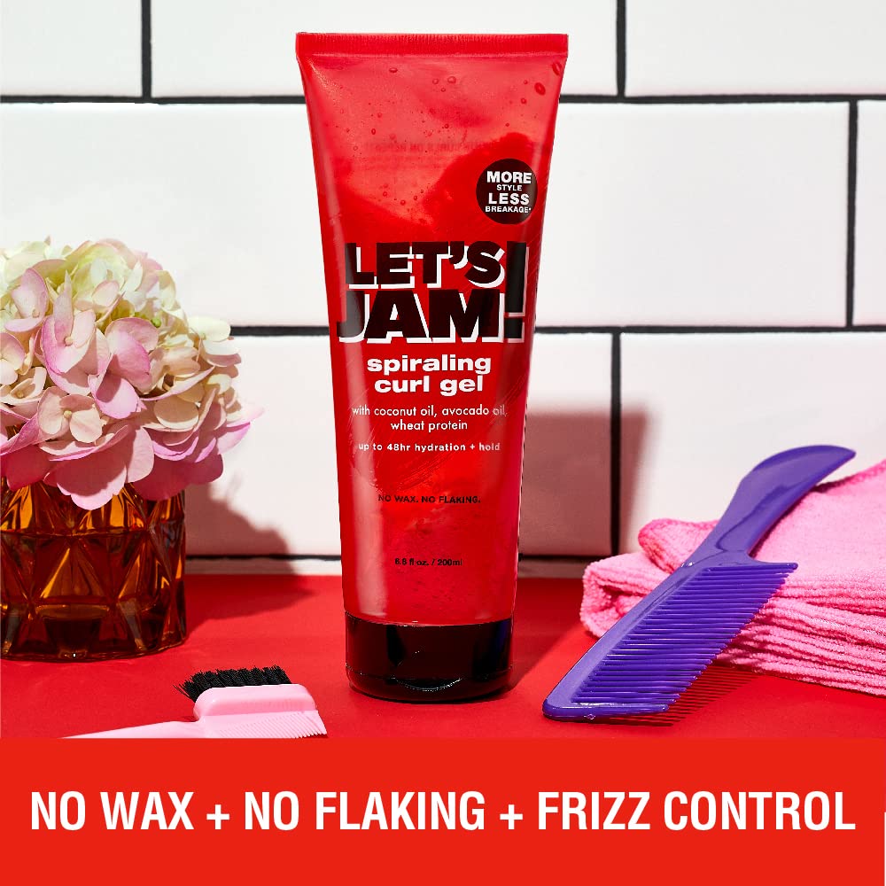 Softsheen Carson Lets Jam! Curl Gel - Anti-Breakage Formula for 48HR Hydration & Hold, 6.8 Fl Oz