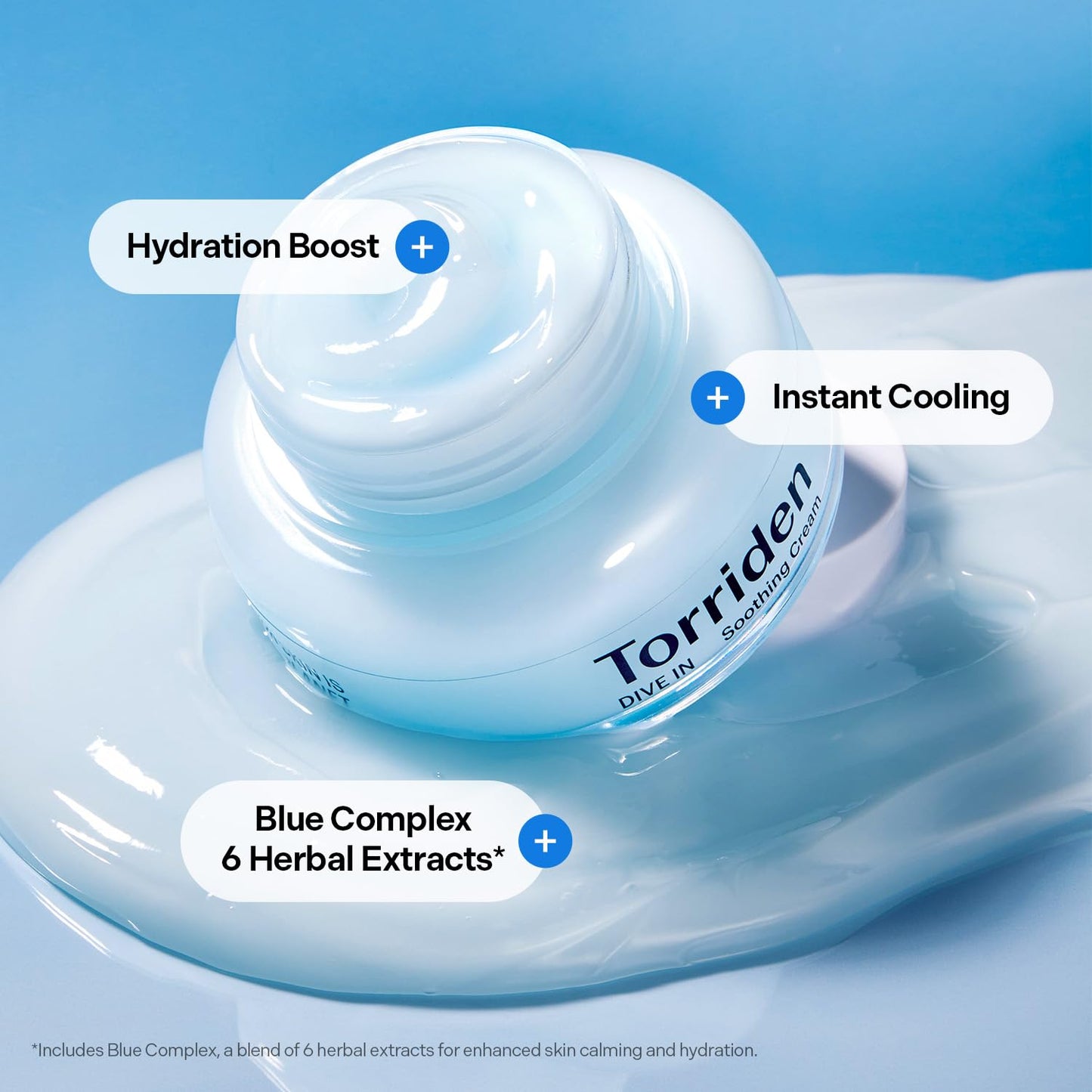 Torriden DIVE IN Hyaluronic Acid Soothing Cream - Revitalizing Moisturizer for Sensitive Skin | 100ml (3.38 fl. oz)