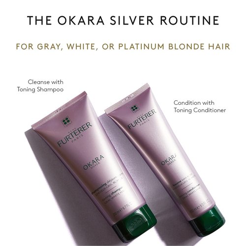 Rene Furterer OKARA SILVER Toning Conditioner - Purple Conditioner for Blonde, Grey & Silver Hair - Gentle Formula