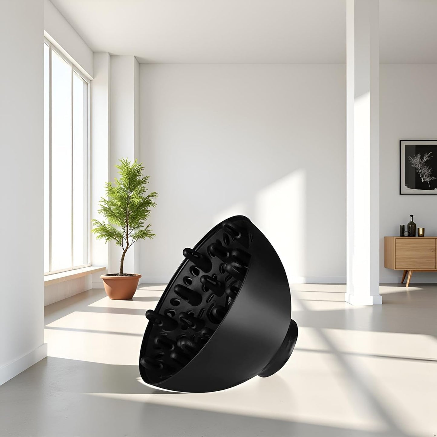 Universal Black Hair Dryer Diffuser - Perfect Attachment for Curly Hair Styling