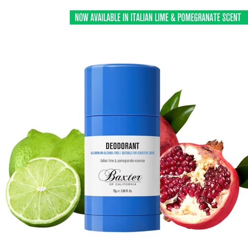 Baxter of California Deodorant - Aluminum & Alcohol-Free Clear Stick with Italian Lime & Pomegranate Essence | 2.65 Ounce