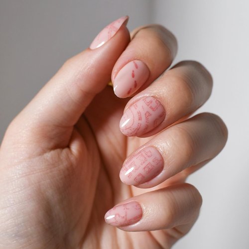 Harry Potter™ x Glamnetic Press On Nails - Marauder's Map™ | Semi-Transparent & Opaque Color Changing Graphic Short Oval Fake Nails in a Glossy Finish | 15 Sizes - 30 Nail Kit with Glue
