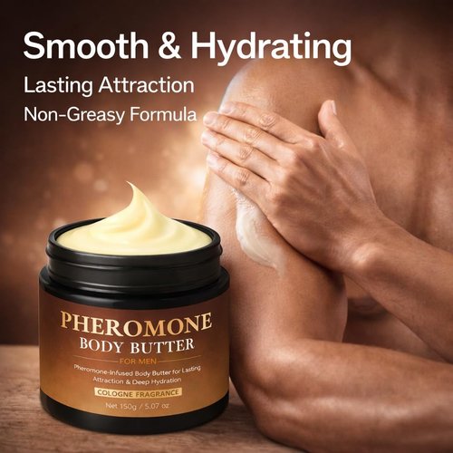 **Skiennix Pheromone Body Butter for Men - Non-Greasy, Long-Lasting Scent | 5 oz Vegan Cream with Shea & Cocoa Butter**