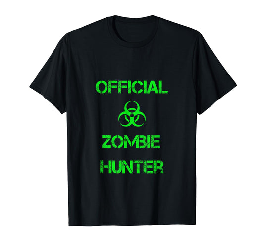 Official Zombie Hunter Halloween Funny Costume T-Shirt