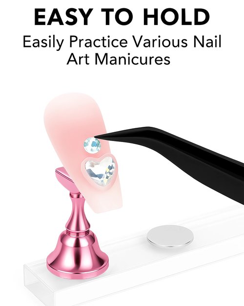 Nail Art Tools Set,15 PCS Nail Brushes,5 PCS Nail Dotting Tools,Nail Stands,Brush Holder,Tweezers,Double-Sided Tape,Nail Design Tools Kit for Press On Nails and Nail Painting