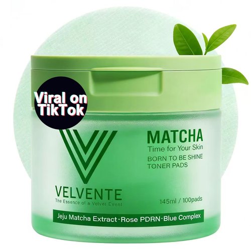 Regine Switzerland Matcha Toner Pads - 100 Pads with Rose PDRN, Peptides & Hyaluronic Acid | Soothing Skincare for Dark Spots & Uneven Skin Tone