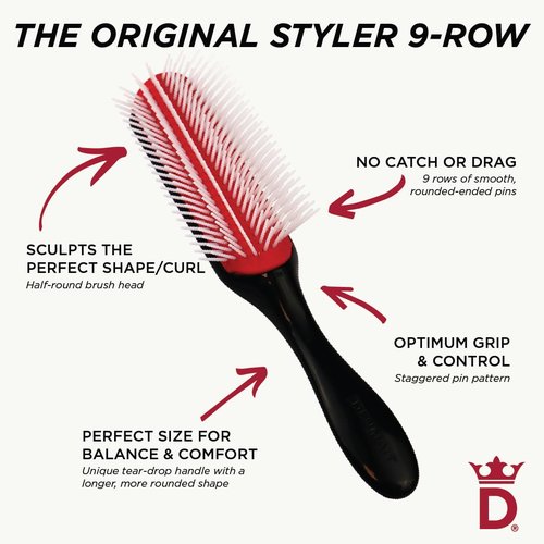 Denman Styler 5 Row Hair Brush - Effortless Styling for All Hair Types | Durable Design