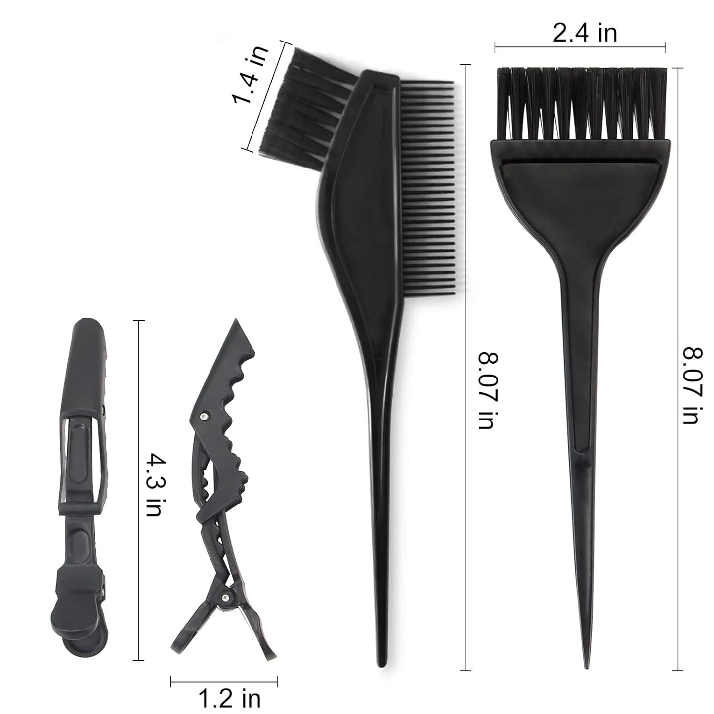 Yexixsr Professional Salon Hair Coloring Kit - 5Pcs Set with Brush, Bowl & Clips for Perfect Dyeing