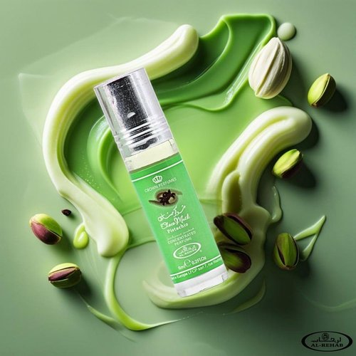 Al-Rehab Choco Musk Pistachio Perfume Oil Roll-On - 6ml (0.2 oz) | Nutty Gourmand Fragrance with Pistachio, Chocolate & Vanilla | Sweet, Creamy & Addictive | Long-Lasting Scent for Women & Men