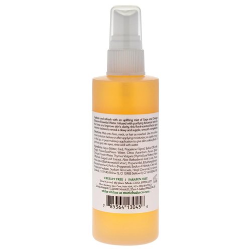 Mario Badescu Facial Spray - Hydrating Face Mist with Aloe, Sage & Orange Blossom | All Skin Types