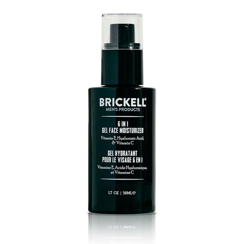 Brickell Men's Gel Face Moisturizer - 6-in-1 Natural & Organic Formula, Unscented, 1.7 oz
