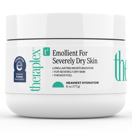 Theraplex Emollient Cream for Dry Skin - Fragrance-Free, Noncomedogenic, Dermatologist Recommended | 6 Oz Heavy Hydration
