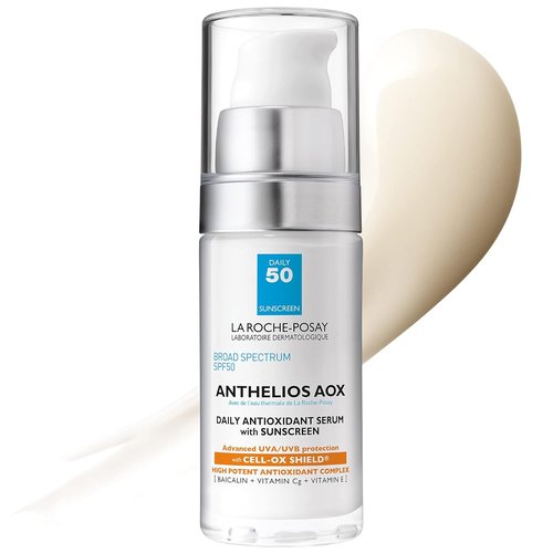 La Roche-Posay Anthelios AOX Daily Antioxidant Serum - SPF Face Moisturizer with Vitamin C & E for Sensitive Skin