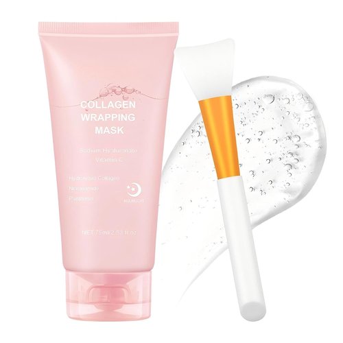 Regine Switzerland Collagen Night Wrapping Mask - Hydrating & Firming Peel-Off Treatment - 75ml for All Skin Types
