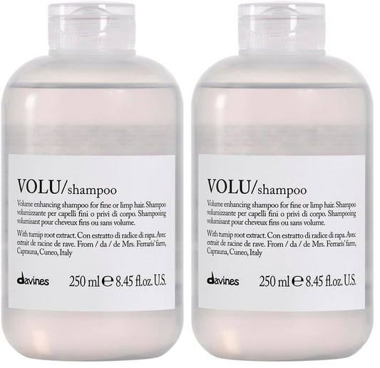 Davines VOLU Shampoo - Volumizing Shampoo for Fine Hair | Gentle Everyday Formula for Lift and Body