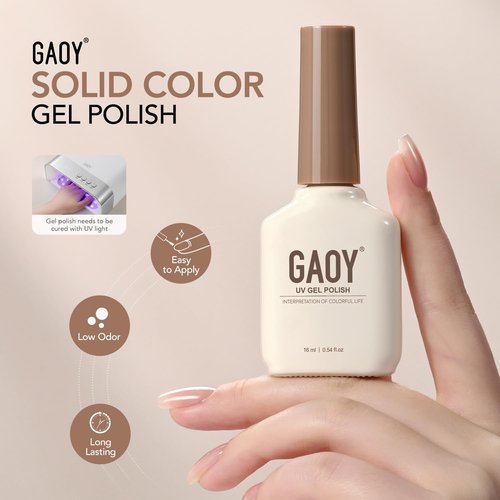 GAOY Red Gel Nail Polish, 16ml Soak Off Gel Polish, UV Light Cure for Nail Art DIY Manicure at Home, 1975 Prima Red