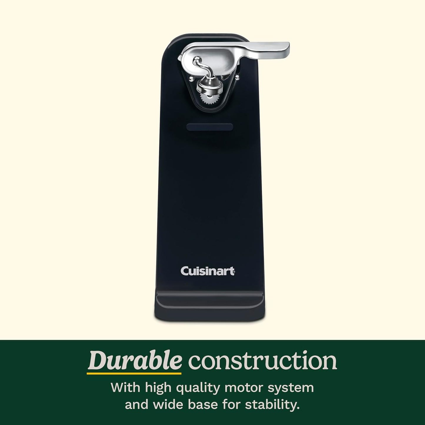 Cuisinart Deluxe Electric Can Opener, Single-Touch Automatic Can Opener, Easy-Clean Detachable Cutting Lever, Nonslip Base, CCO-50BKN, Black