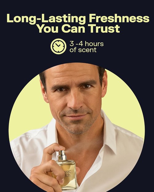 PB ParfumsBelcam Classic Match CM Eau De Toilette Spray, Fresh and Elegant Fragrance for Men, Woody and Floral Notes, Long-Lasting Scent, Men’s Cologne for Everyday Wear, 2.5 Fl Oz