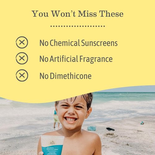 Earth Mama Uber-Sensitive Mineral Sunscreen Lotion SPF 40 - Non-Nano Zinc & Organic Colloidal Oatmeal | 3-Ounce Eczema Cream for Baby, Kid & Family