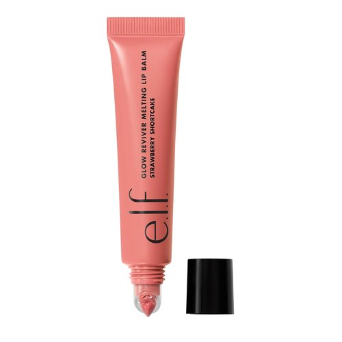 e.l.f. Glow Reviver Melting Lip Balm - Hydrating Tinted Balm for Glossy, Soft Lips | Vegan Strawberry Shortcake