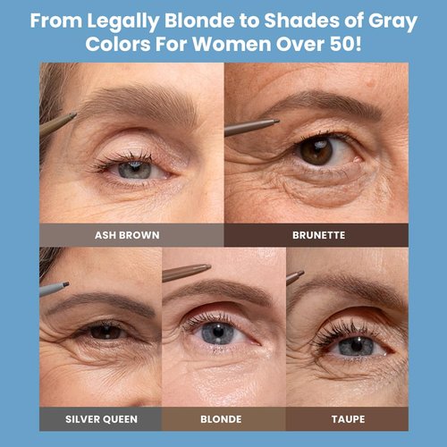 Prime Prometics PrimeBrow Pencil – Ultra-Precise Tip for Natural, Hair-Like Strokes | Smudge-Proof & Long-Lasting (Silver Queen)