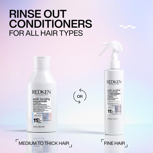 Redken Acidic Bonding Concentrate Conditioner - Repair Damaged Hair, Strengthens Weak Strands, Sulfate-Free