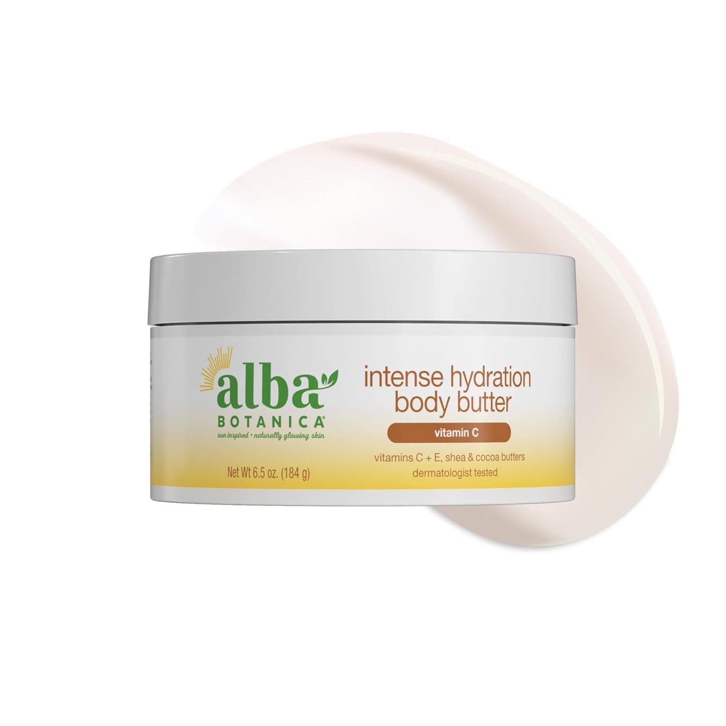 Alba Botanica Whipped Body Butter - Intense Hydration with Shea, Cocoa & Kukui Nut Butters | 6.5 Oz