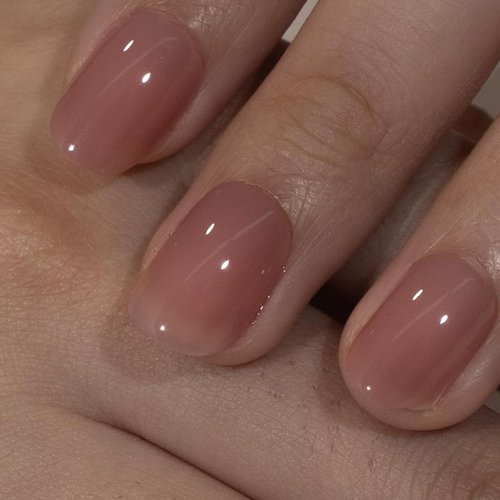 Curvlife Soft Gel Extra Short Press on Nails, 30Pcs Honey Peach Pink Oval Acrylic Fake Nails with Design Full Cover for Women Reusable Nail Kit with Nail Glue Adhesive Tabs