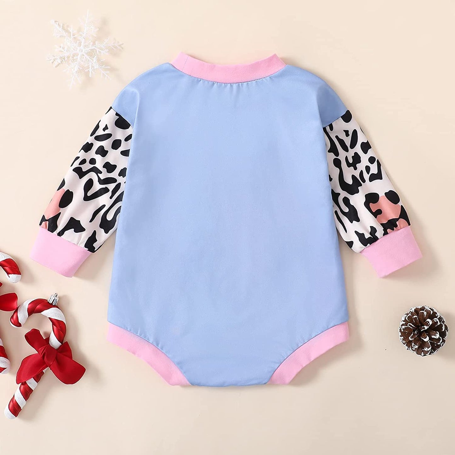 DOSYZTO Newborn Baby Girl Boy Christmas Sweatshirt Romper Outfit Tis The Season Letter Print Patchwork Sweaters Tops