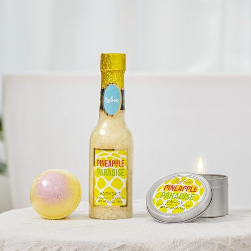 Bath Set for Women, 6Pcs Spa Gift Set, Spa Gifts for Women, Spa Kit with Scented Candle, Essential Oil, Bath Salt, Bath Bomb, Salt Scrub, Mothers Day Gifts for Mom