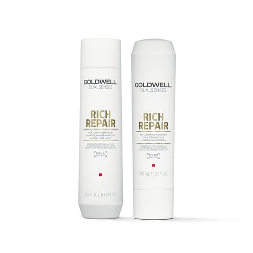 Goldwell Dualsenses Rich Repair Shampoo - Restores Dry, Damaged Hair | 10.1 Fl Oz