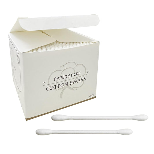 Skiennix Cotton Swabs - Double-Tipped Natural Cotton Buds | 1000 Count for Versatile Use