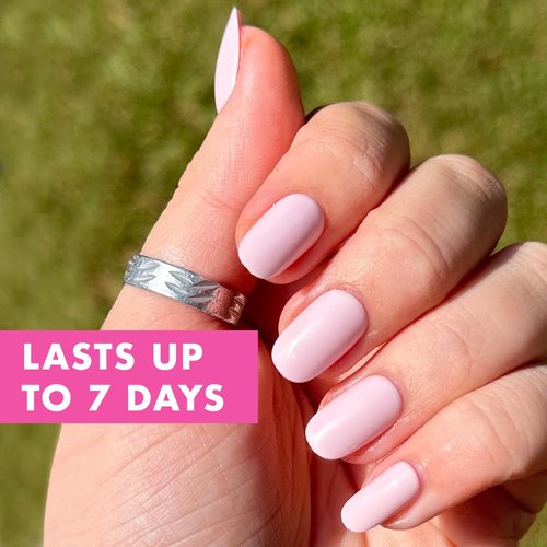 Olive & June Press-On Nails - Classic Super Stick | No Glue Needed | 32 Tabs in 16 Sizes | Non-Toxic, 7-Day Wear | Spring Flowers & Gelato Pink