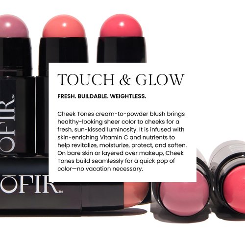 OFIR Cheek Tones Vitamin C Blush Stick - Buildable, Hydrating, Lightweight Vegan Formula | Watermelon Reddish Pink | 0.21 oz