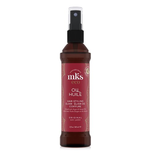 MKS Eco Oil - Hair Styling Elixir with Moroccan Argan & Hemp Seed Oils - Nourish, Control Frizz & Enhance Smoothness - Vegan & Cruelty-Free